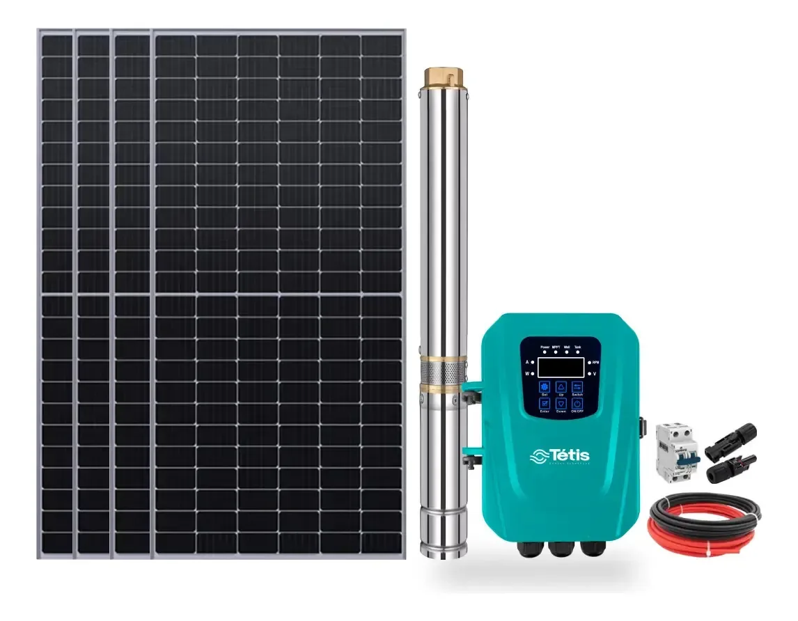 Kit Bomba Solar 1500w Poço Artesiano Até 110m Ou 38.500l/dia