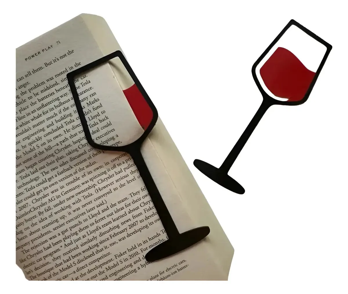 Marcador De Página Criativo Amantes De Livros Taça De Vinho Preto Taça De Vinho
