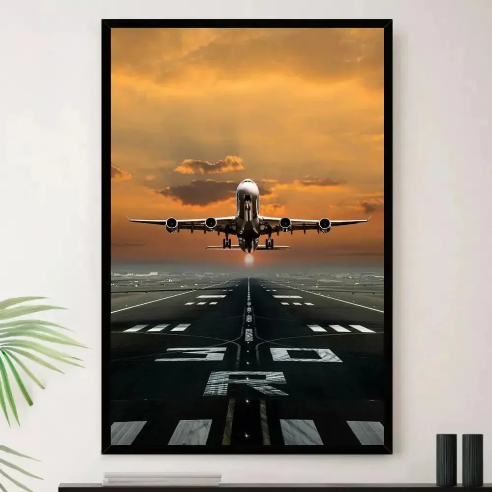Quadro Avião Aviação Viagem Voando Decorativo A4 23x33cm