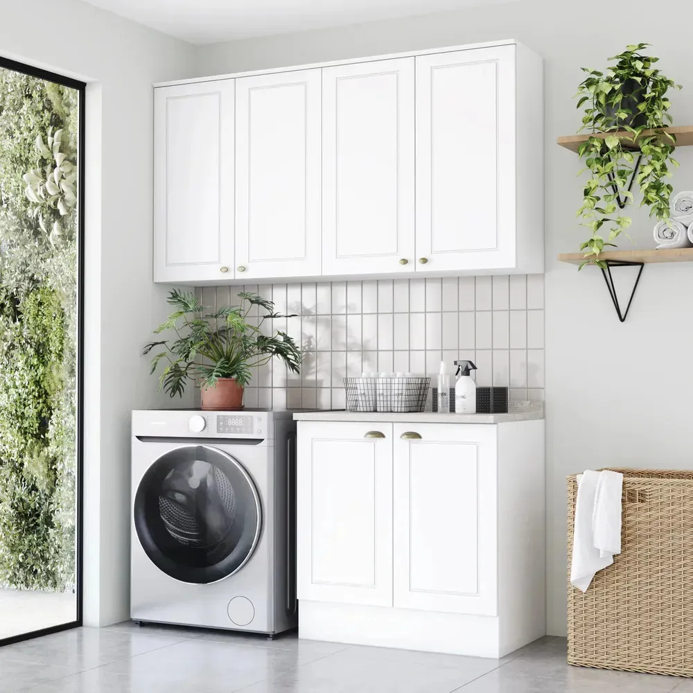Lavanderia Modulada 3 Peças Com Tampo Amy Casa 812 Branco Hp