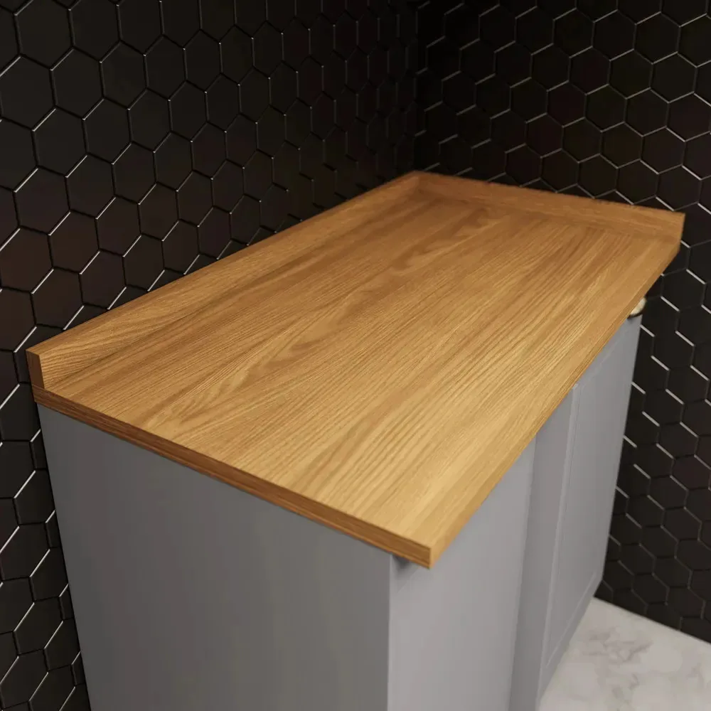 Tampo Para Balcão De Cozinha Canto Reto 94 Cm Amy Casa 812 Nature