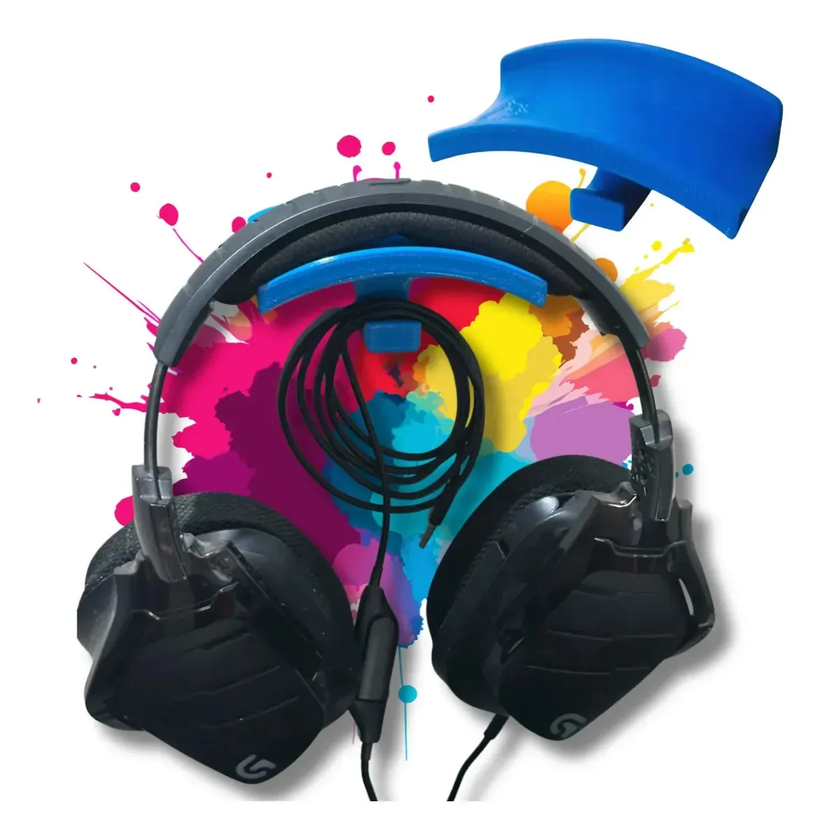 Suporte Headset Gamer Parede Universal Premium Zarevo Pro Wall Organizador Fone + Cabo