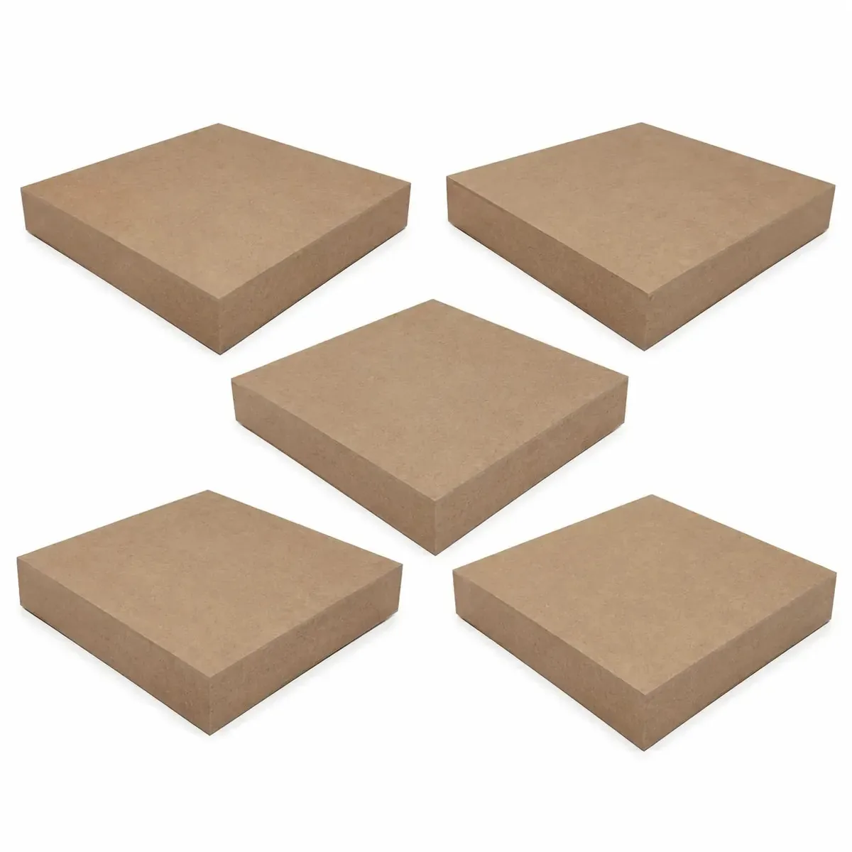 Kit 5 Telas Baixas para Pintura em MDF Cru de 20x20 cm da Bauer Artesanatos