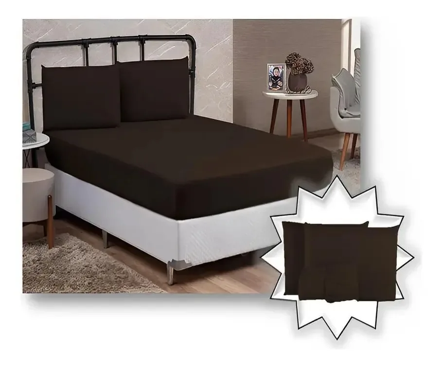 Kit 05 Jogo Cama Lencol Casal Padrão 3pçs Premiun Conjunto