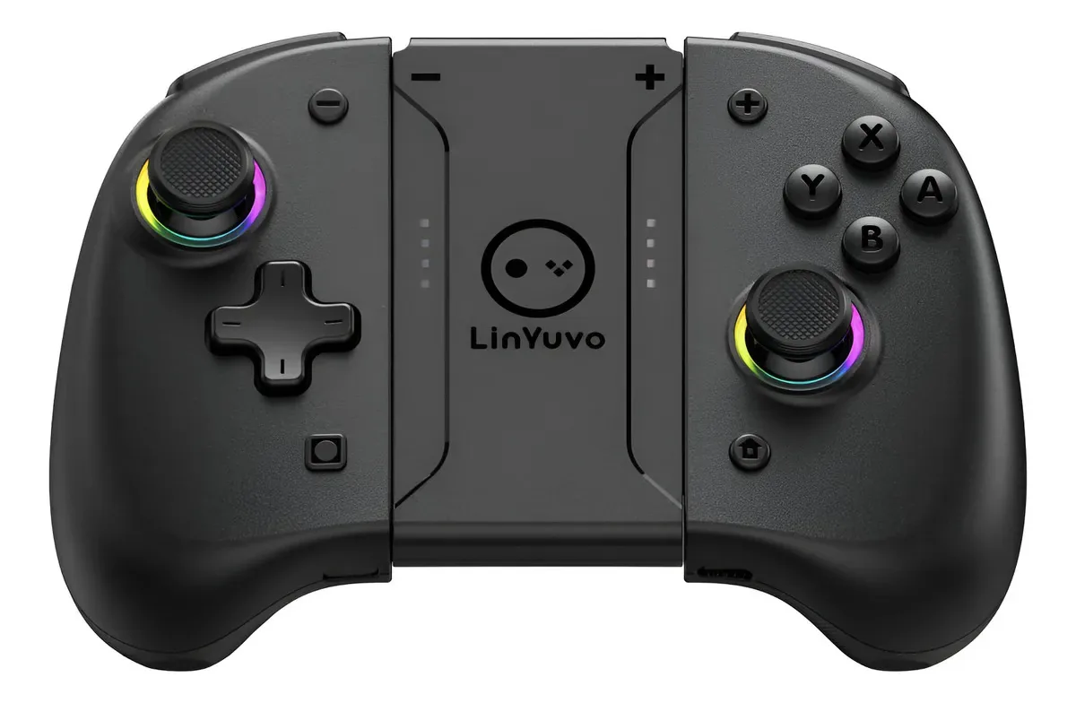 Controle Joystick Linyuvo Ks37 Com Hall Para Nintendo Switch Preto