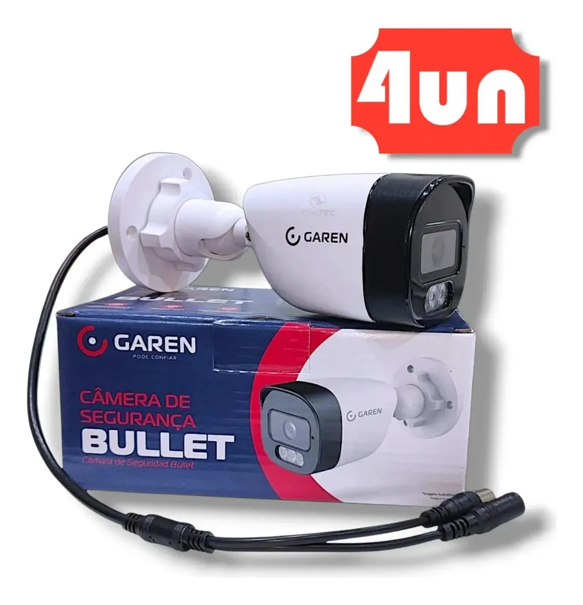Kit 04 Câmera Segurança Bullet Full Hd Infravermelho 2.8mm
