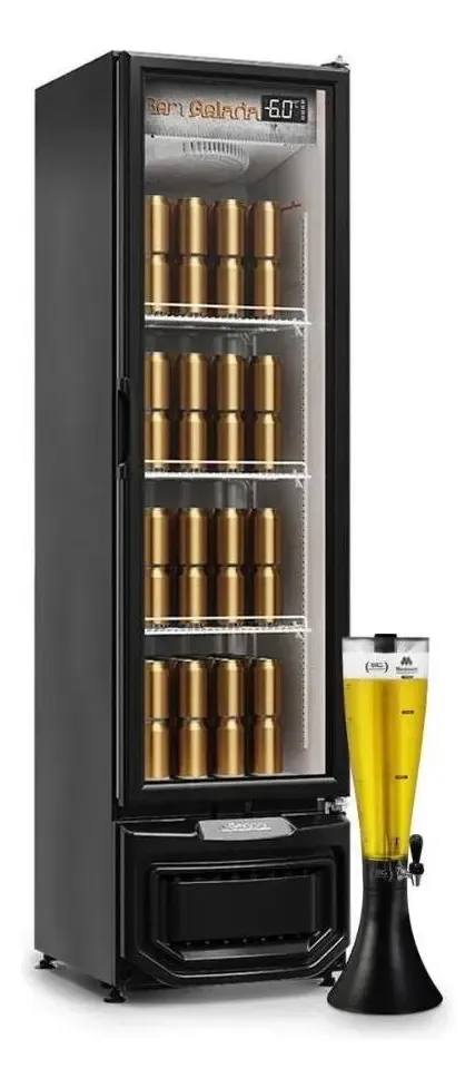Cervejeira Porta Vidro 228l Gcb23ev Pr Chopeira 3,5l Preto