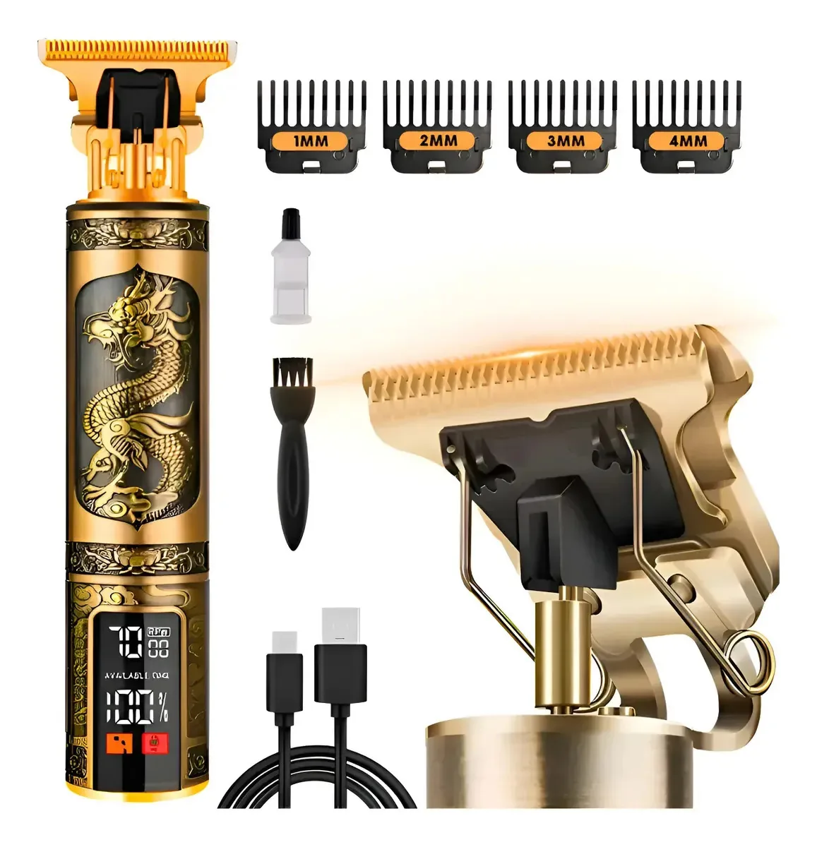 Maquina De Corta Cabelo Barbear Profissional Cabelo