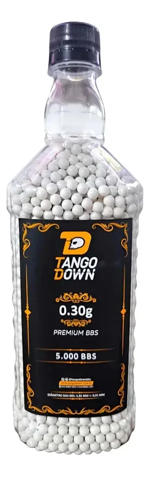 Esferas Plásticas Bbs Airsoft 6mm 0,30g 5000un Tango Down