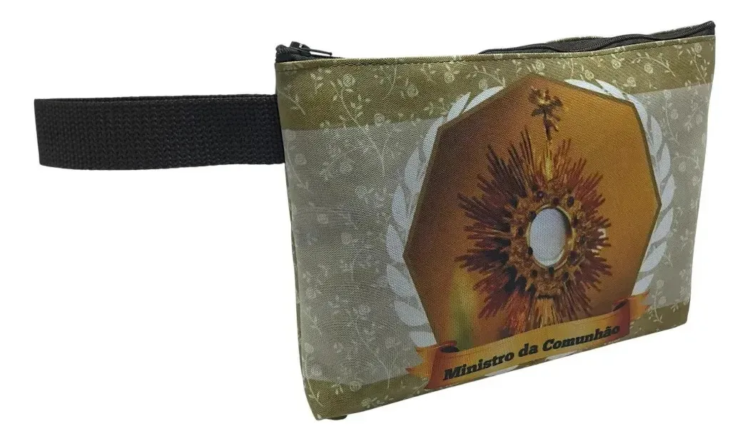 Bolsa Porta Bíblia Ministro Da Comunhão Bege