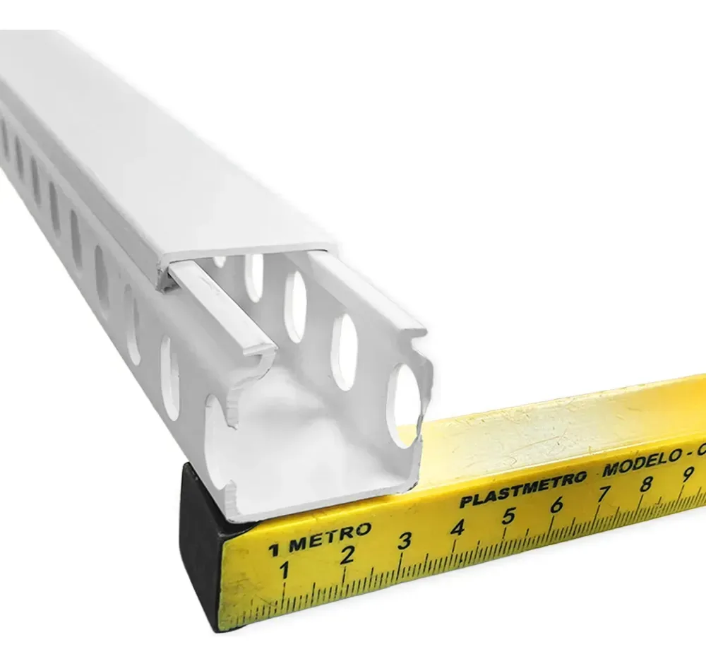 Canaleta Modular 30x30 Branca Semiaberta Pvc Branca