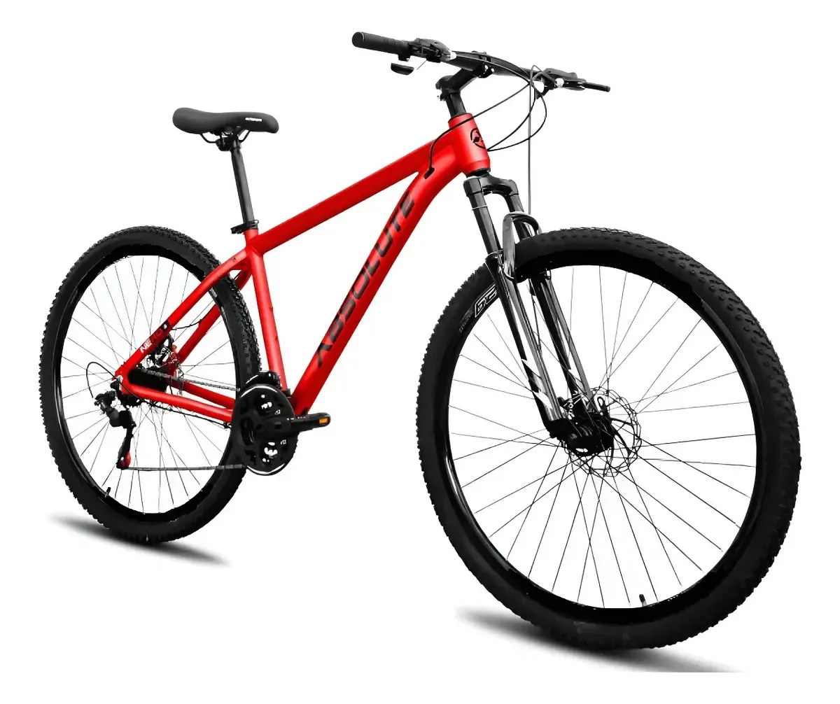 Bike 29 Absolute Nero 5 21v Peças Básicas Saúde Trilha Leve Cor Vermelho Tamanho do quadro 19