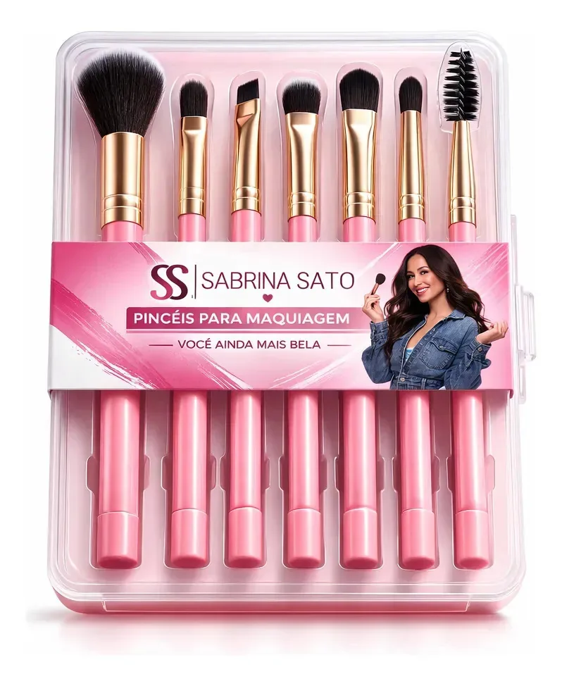 Kit 7 Pinceis Maquiagem Sabrina Sato Base