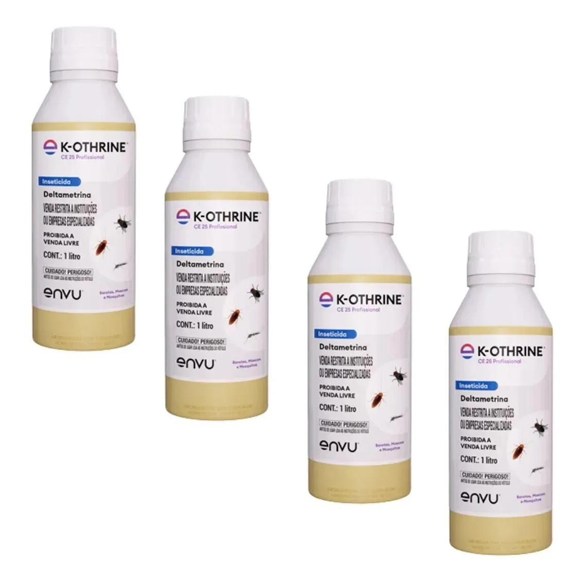 4 K-othrine Ce 25 Bayer Contra Baratas E Insetos- 1 Litro