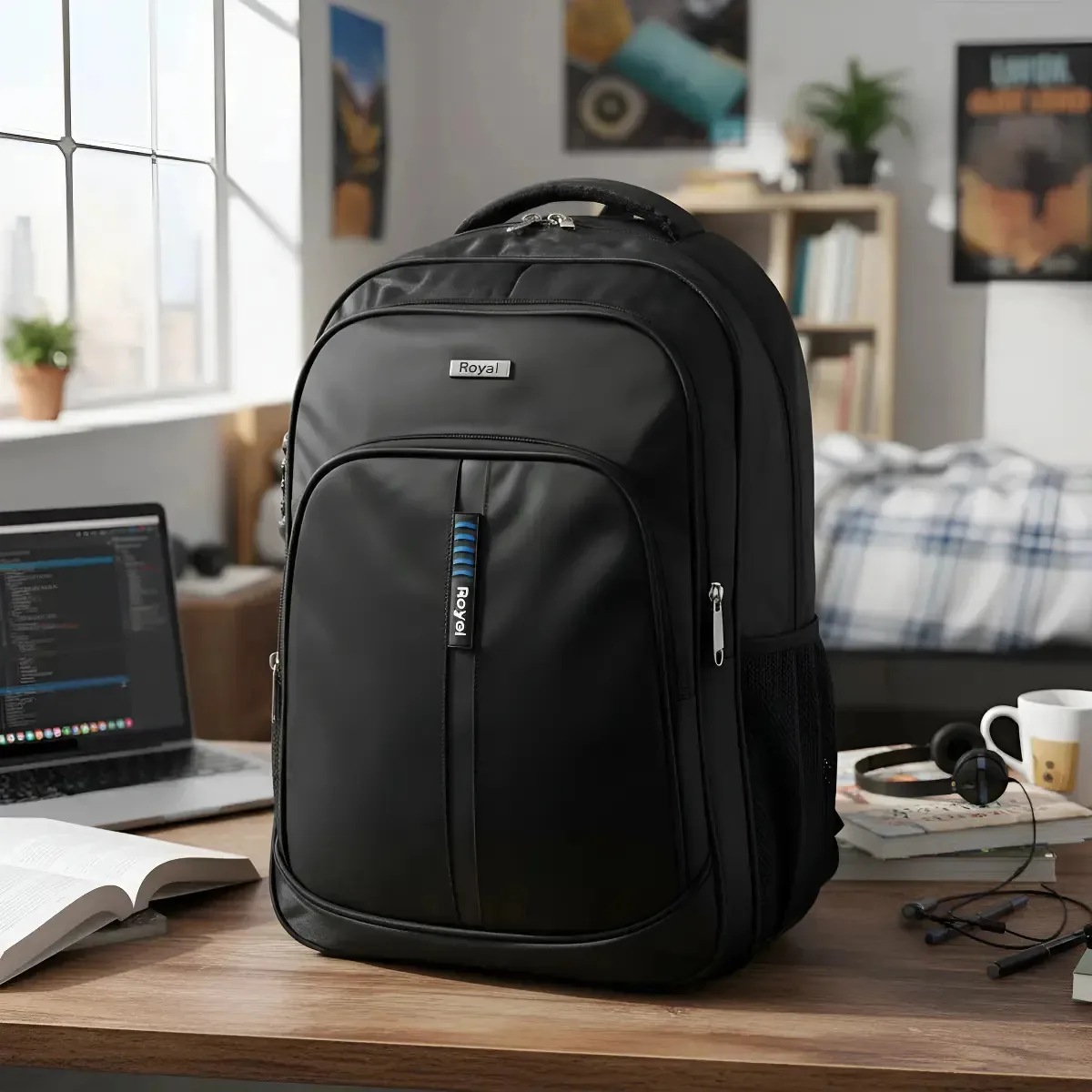 Mochila Reforçada Viagem Impermeável Antifurto Senha Tsa Cor Preto