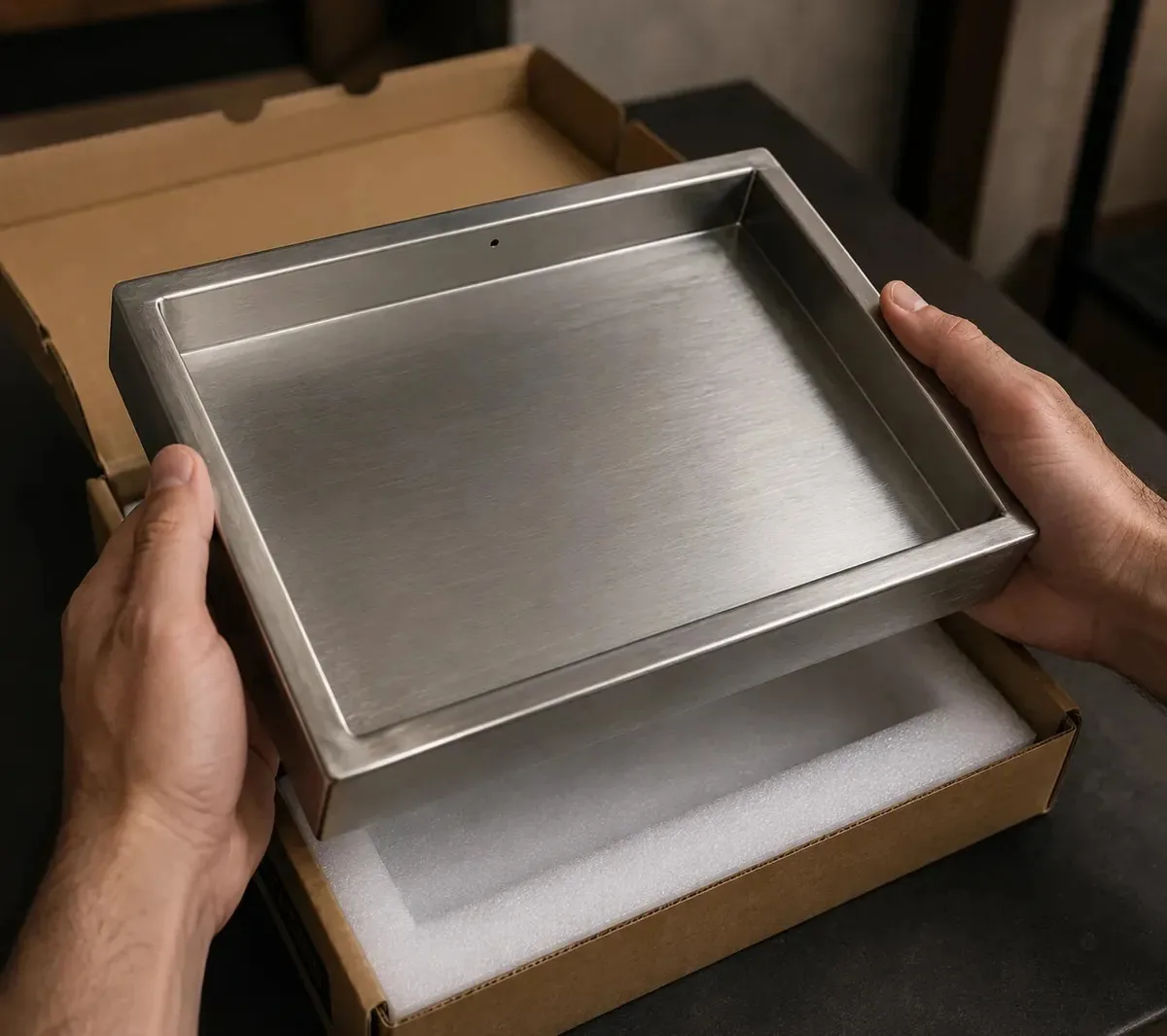 Kit Com 2 Cinzeiros De Chão De Aço Inox Retangular Para Fumódromo
