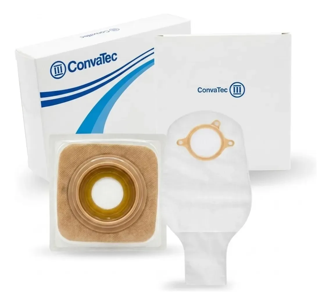 Kit 10 Bolsa + Placa Colostomia Convatec Moldável 33/45 70mm Branco