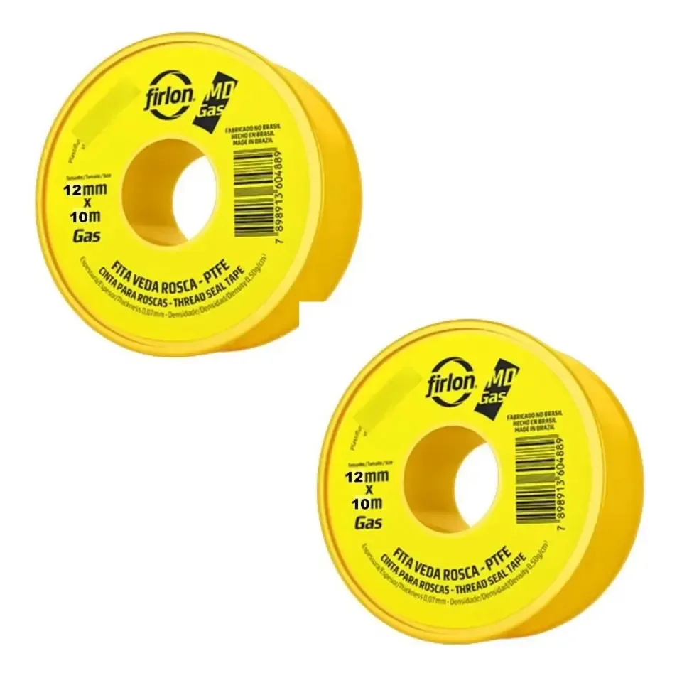 Kit 2 Fita Veda Rosca Md Gás Firlon 12mm X 10m P T F E