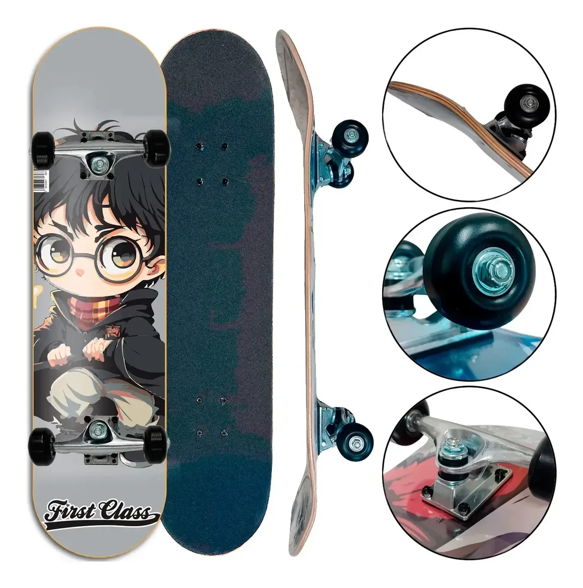 Skate Infantil Completo Rolamento Abec 5 Ate 80kg Não Colorido