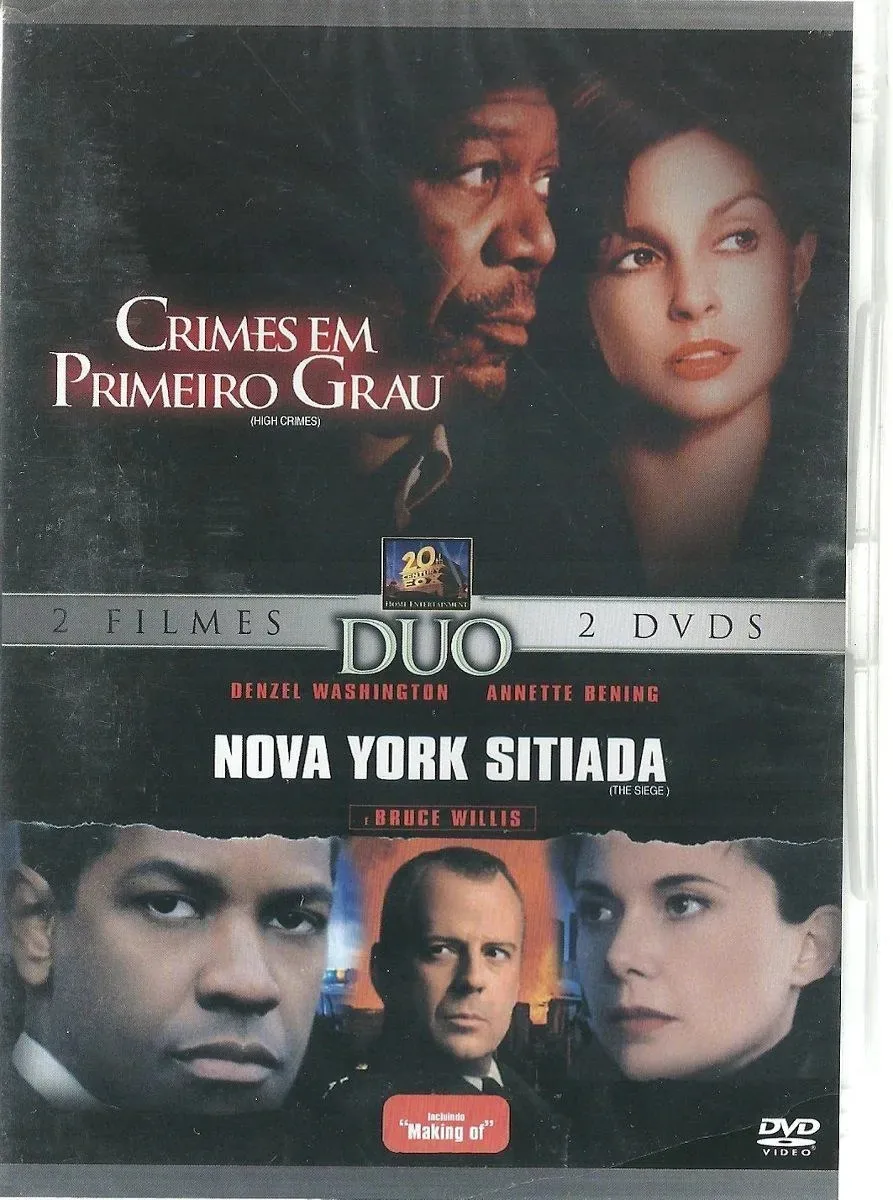 DVD Crimes Em Primeiro Grau e Nova York Sitiada, Filmes de Ação em 2 Discos