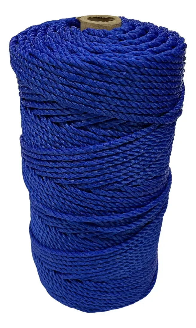 Corda Para Rede De Proteção Emenda 2mm Azul 1kg 550m