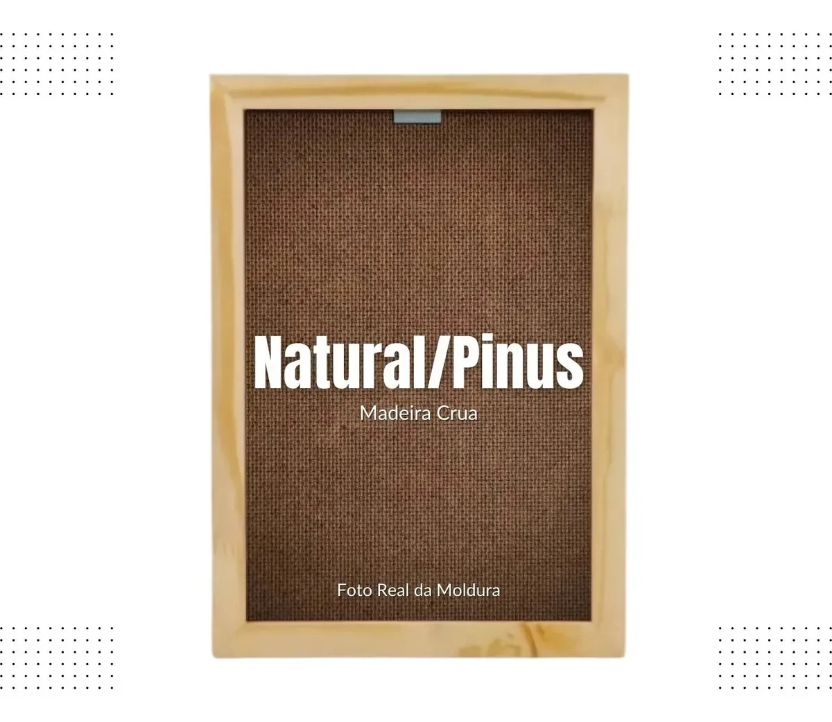 Moldura 28x35 C/ Vidro Parede Natural Pinus