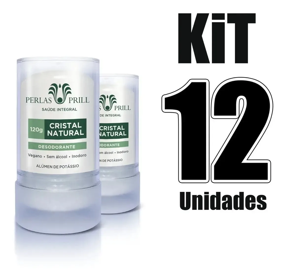 Kit 12 Desodorantes Cristal Natural - 120g