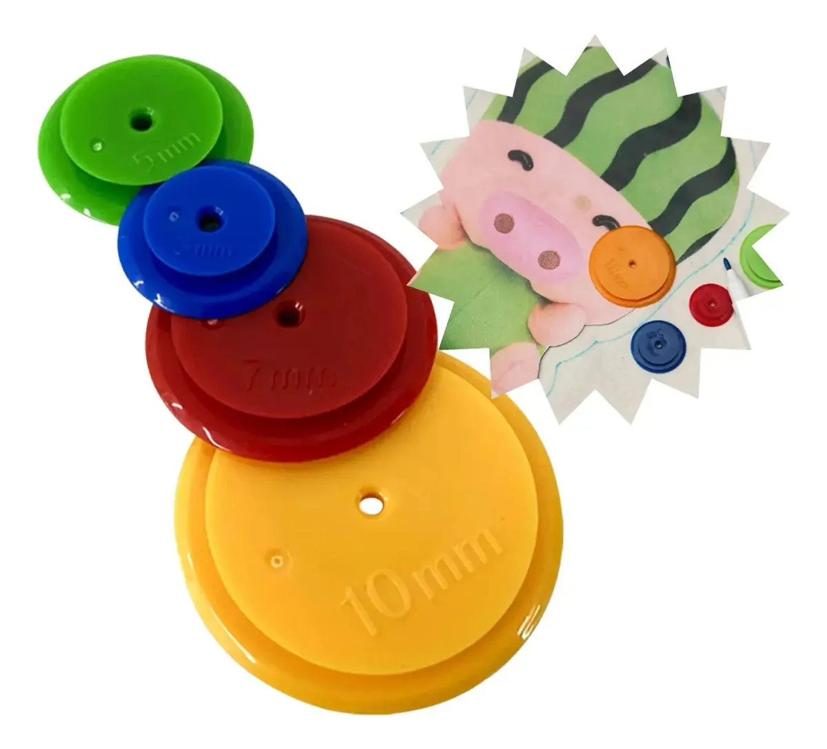 Kit Aumentar Moldes 4 Tamanhos Patchwork Artesanato Costura Multicolorido