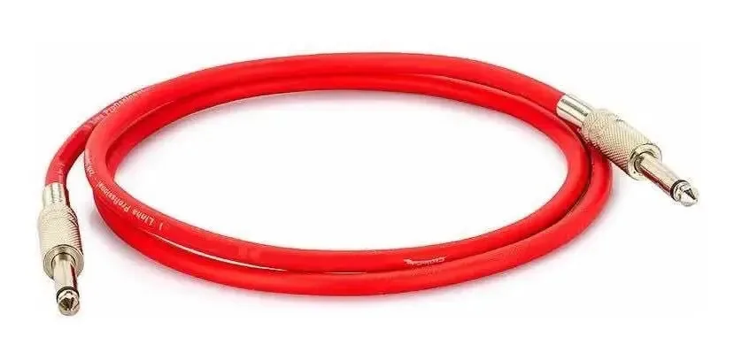 Cabo P10 Mono Vermelho de 3m para Instrumentos Musicais