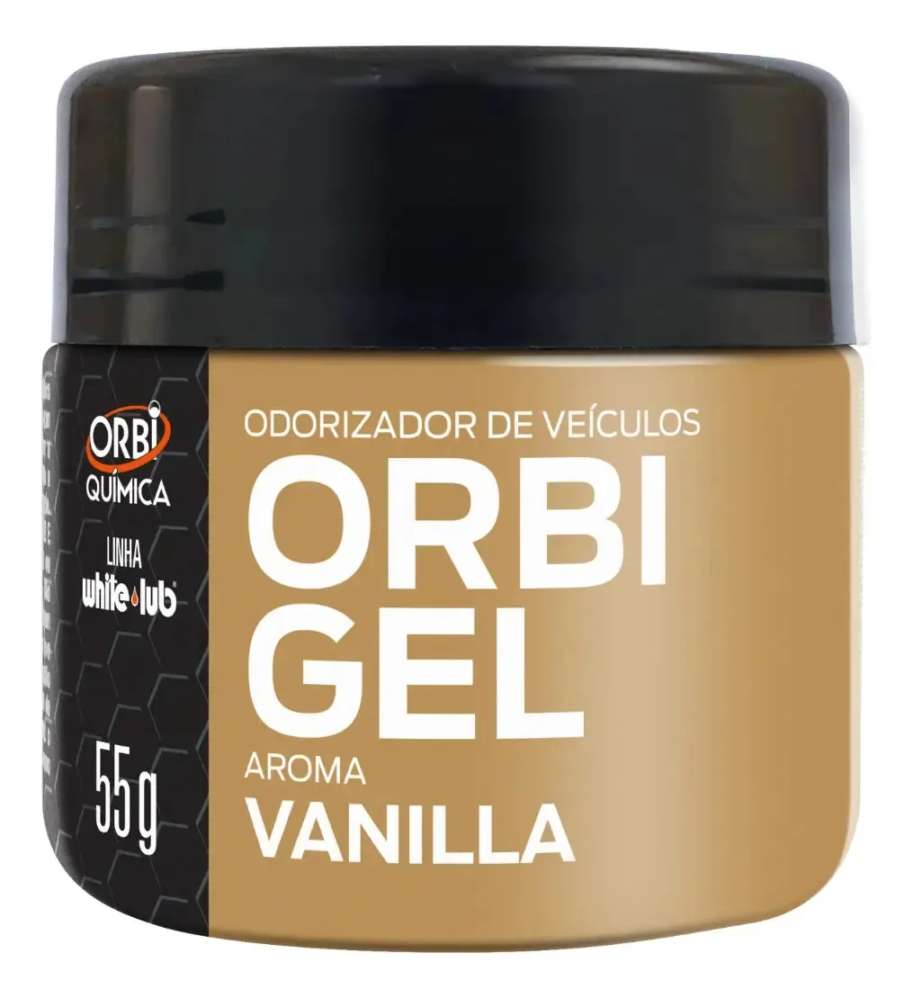 Kit de 3 Aromatizantes Orbi Gel para Carro Vanilla 55g