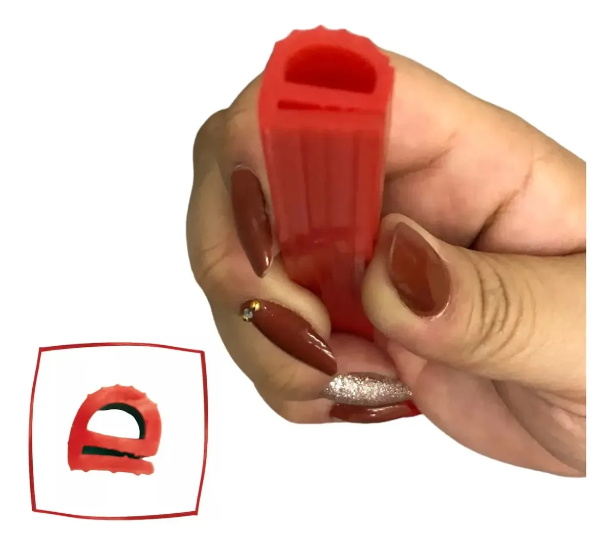 Perfil Silicone Tipo E Vermelha Para Forno 5 Metros