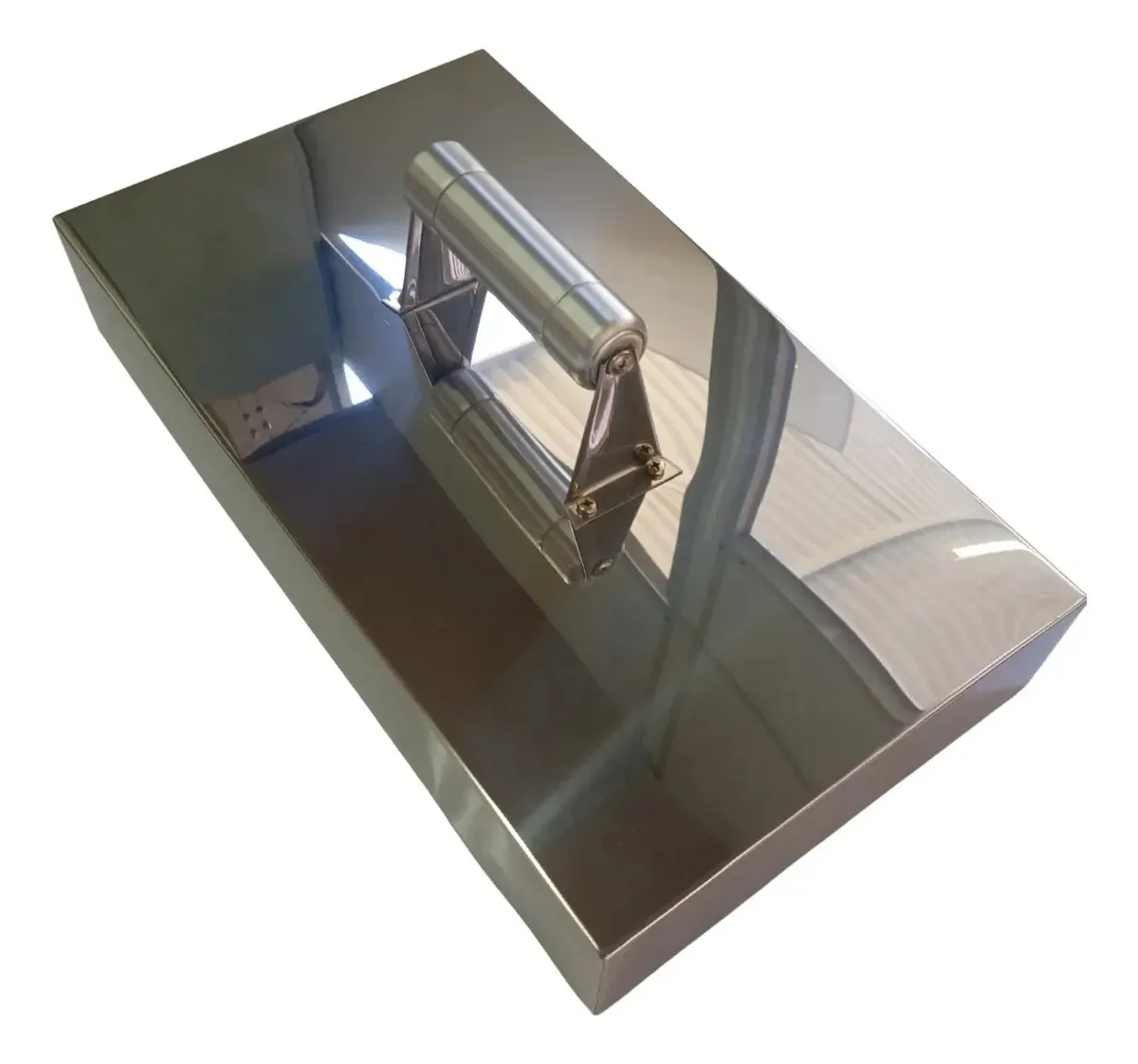 Tampa Inox Para Chapas Bifeteiras De Fogão Cabo Aluminio Prateado