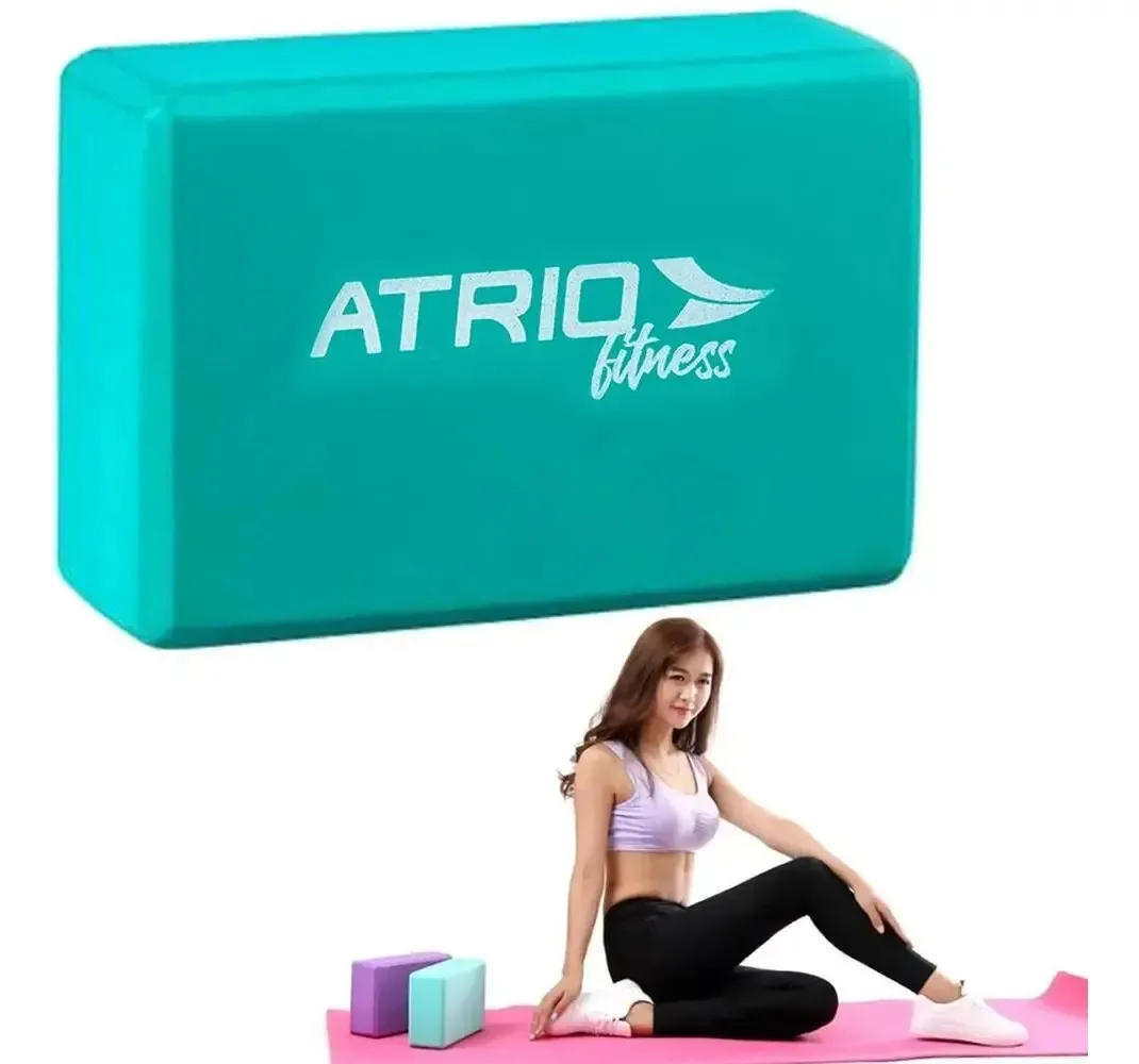 Bloco De Yoga Pilates Pra Exercicios Fisicos Funcional Verde
