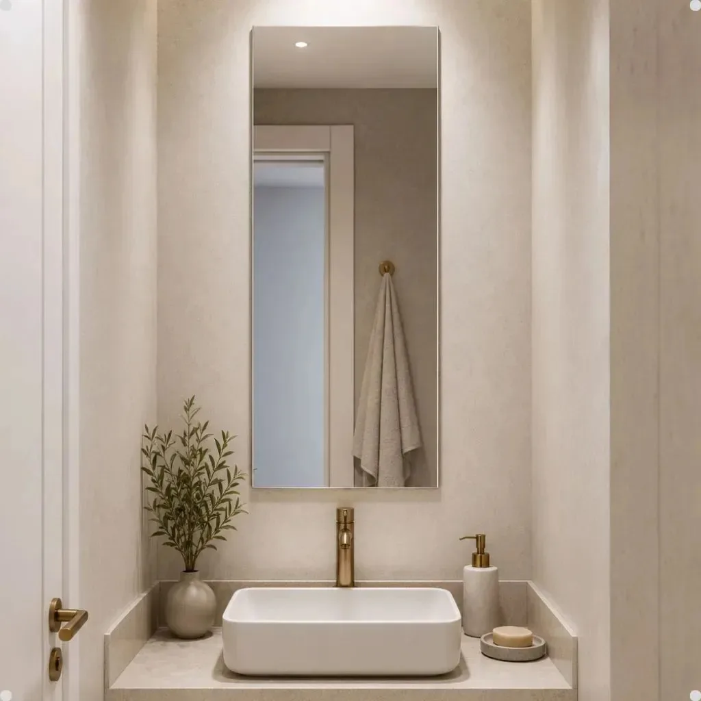Espelho Lopazzi 70cm Para Banheiro Pequeno Lavabo Apartamen