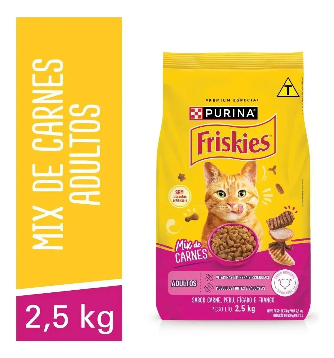 Ração Friskies Gato Adulto Mix Carnes 2.5kg