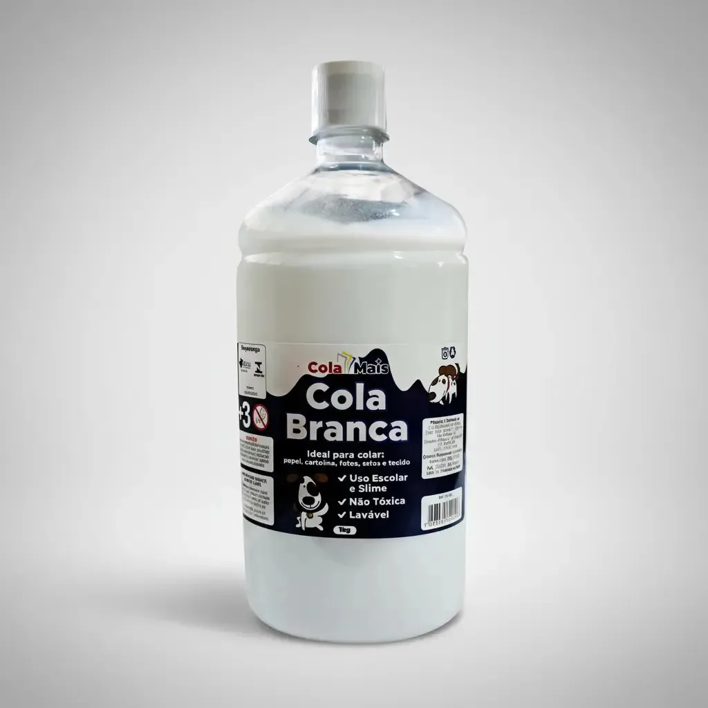 Cola Branca 1 Litro Escolar Cola Mais Branco
