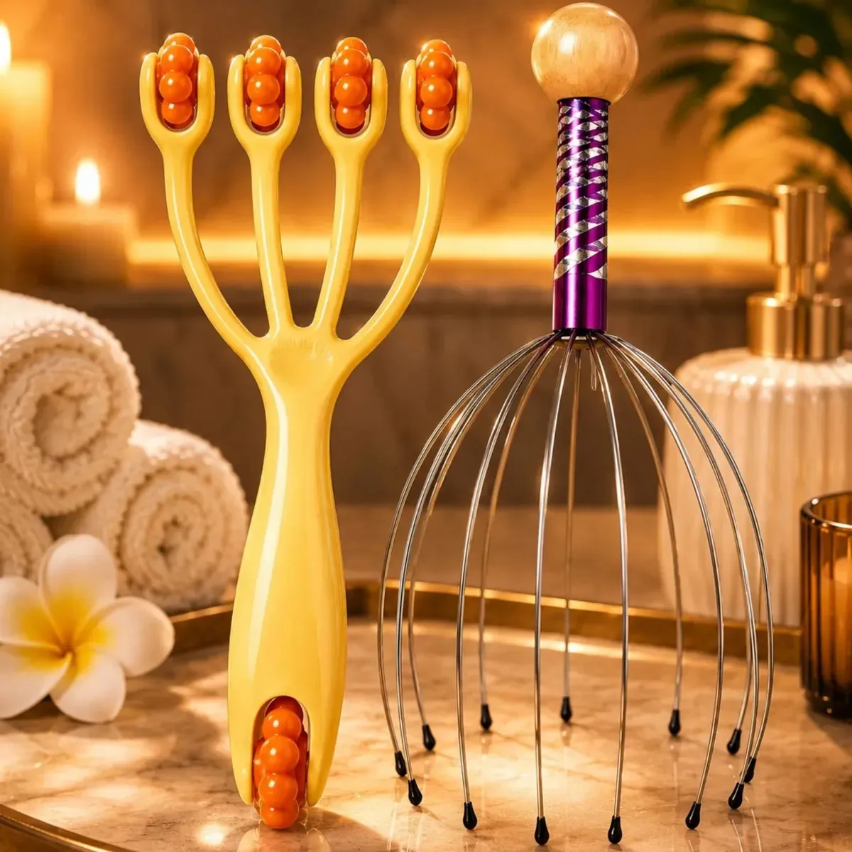 Kit Massageadores Corpo Cabeça Alivio Relaxamento Bem Estar Sortidas