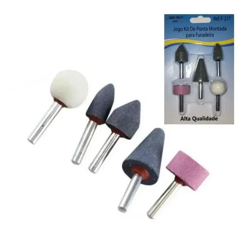 Kit Ponta Montada Para Parafusadeira Micro Retífica Desbaste
