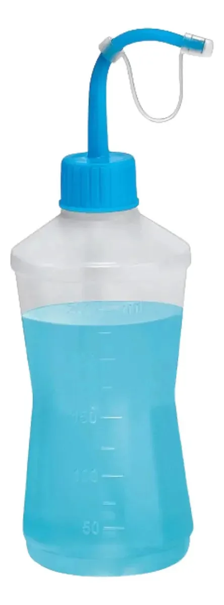 Almotolia Natural Transparente 250ml Bico Curvo C/3 Jprolab