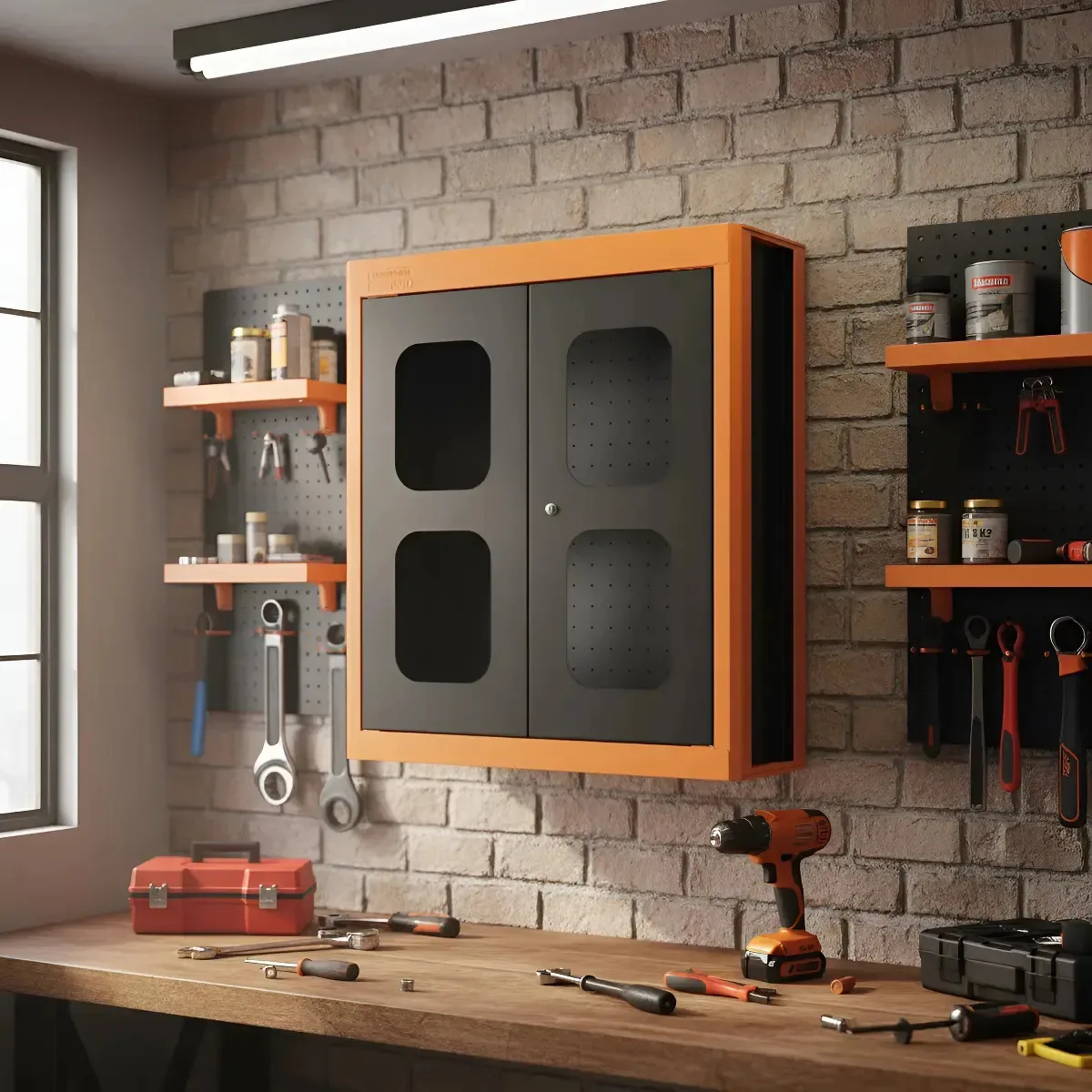 Painel Sup. Grande 2 Portas Ferramentas 44953011 Tramontina Preto E Laranja