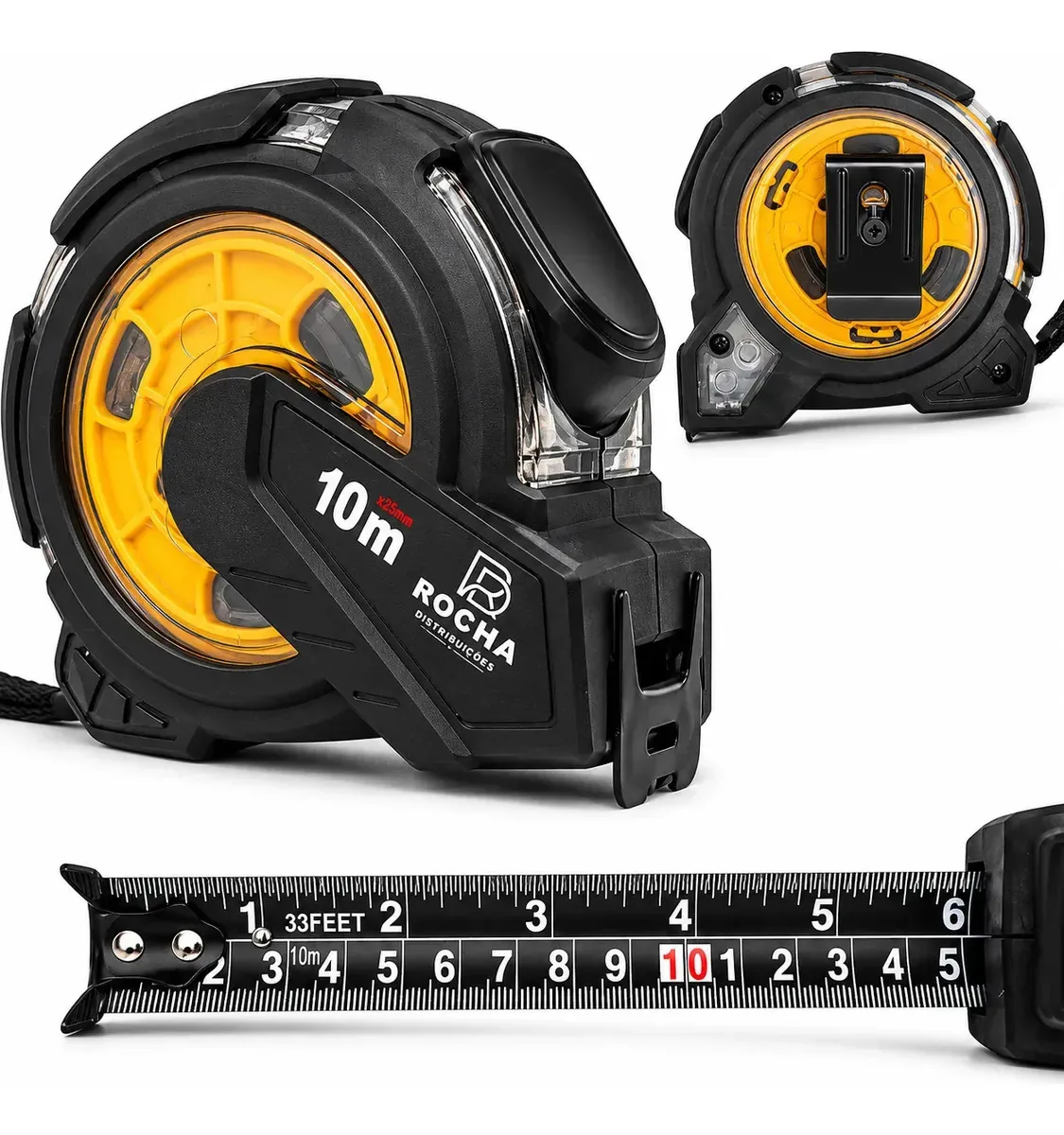 Trena Profissional 10m 25mm Trava Automática Dupla Escala