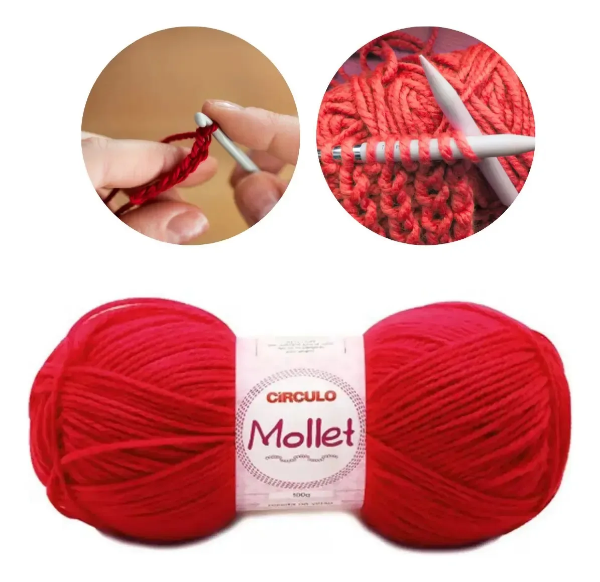 Linha De Lã P/ Crochê Costura, Artesanato, Enfeites E Roupas Cor 40g 142 Pimenta