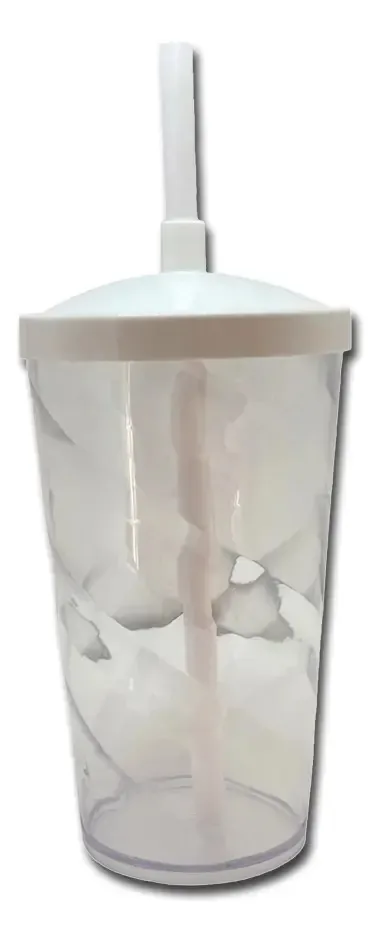 Kit 30 Copos Twister 500ml Tampa Normal | Festas E Decoração Cor Cristal