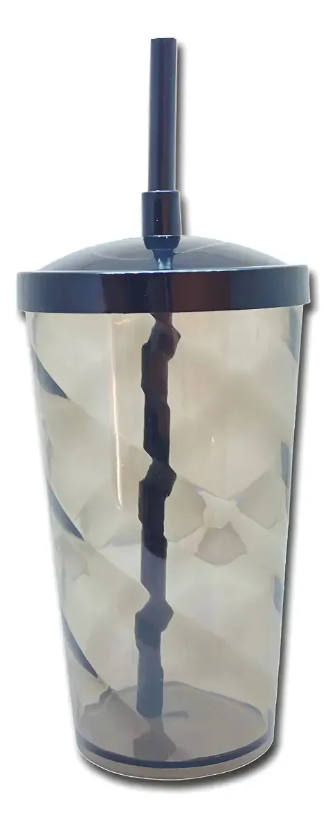 Kit 30 Copos Twister 500ml Tampa Normal | Festas E Decoração Cor Fumê