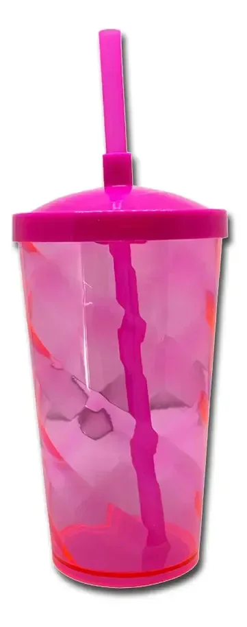 Kit 30 Copos Twister 500ml Tampa Normal | Festas E Decoração Cor Pink
