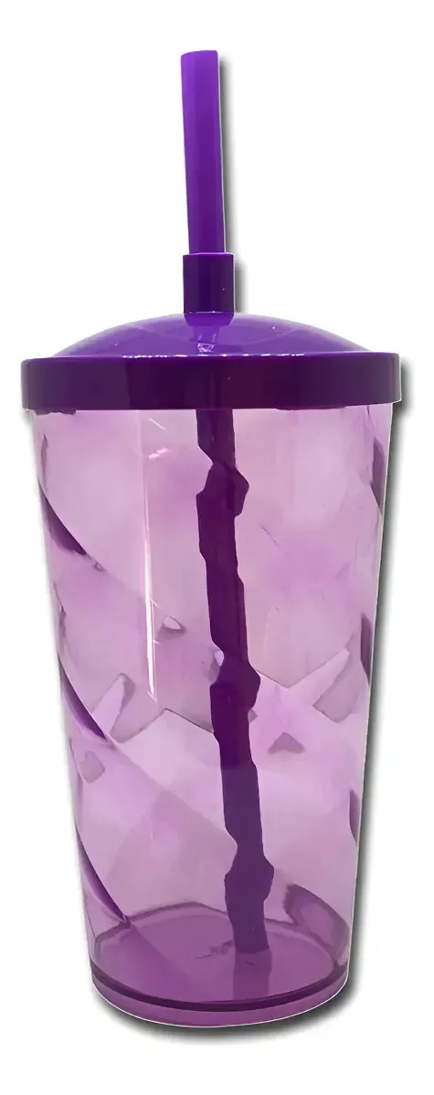 Kit 30 Copos Twister 500ml Tampa Normal | Festas E Decoração Cor Roxo