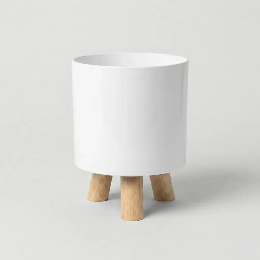 Cachepot Retro C/pe 15cm Branco Produfest