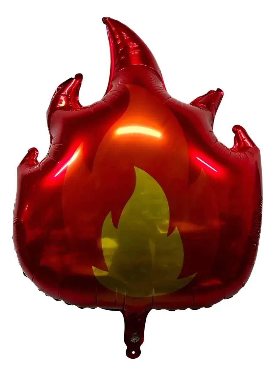 10 Balão Metalizado Fogo Chamas Emotion Sedução Bombeiros Vermelho