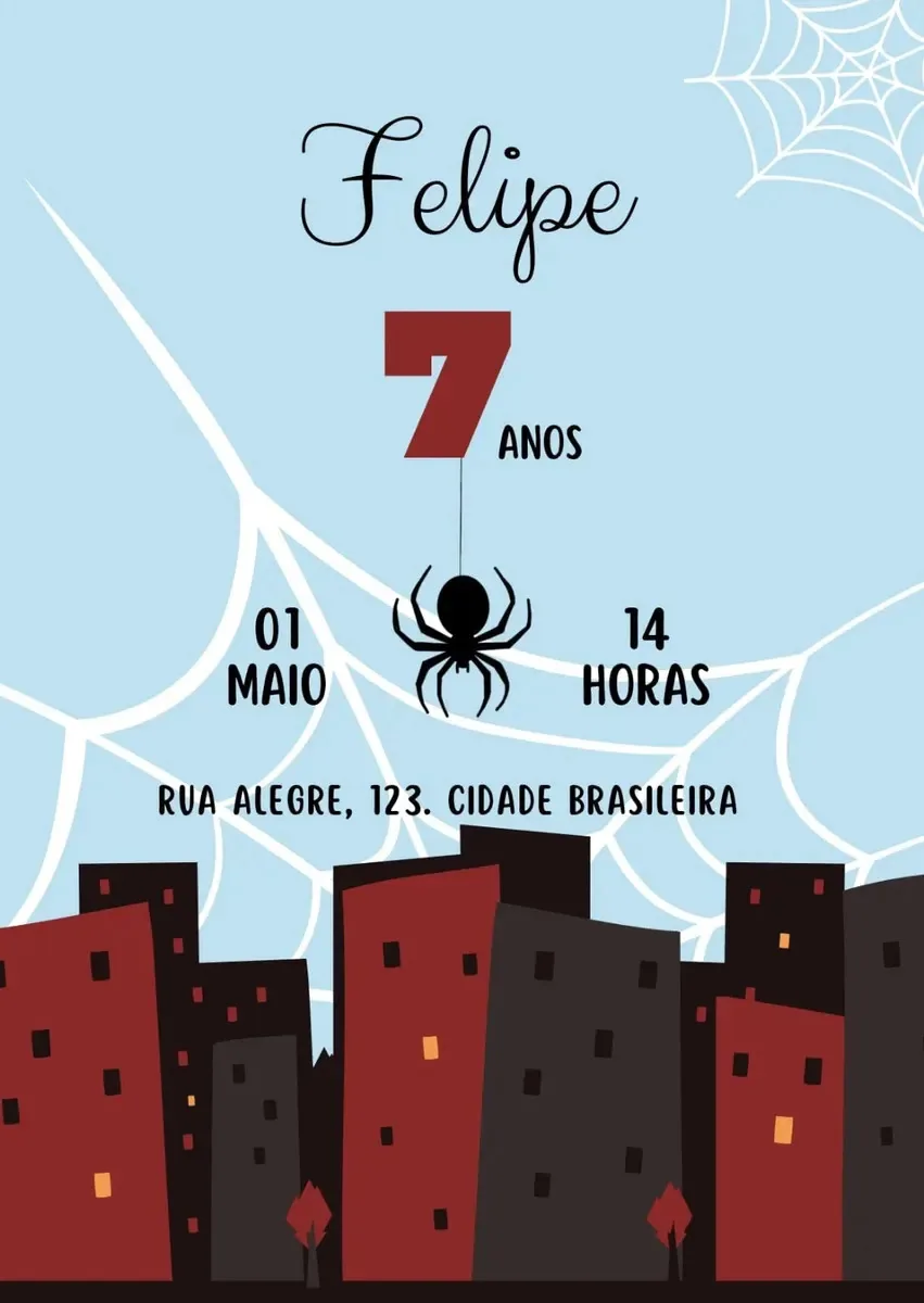 Convite Homen Aranha