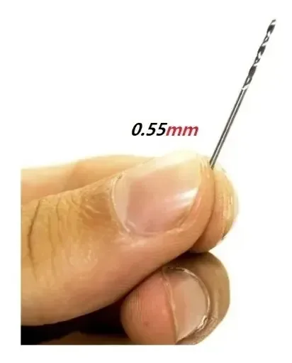 Broca Aço Rápido Hss 0,55mm Din 338n 0.55mm Usinagem - 1pç